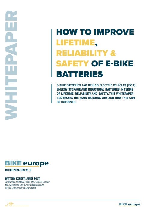 How to improve lifetime, reliability and safety of e-bike batteries