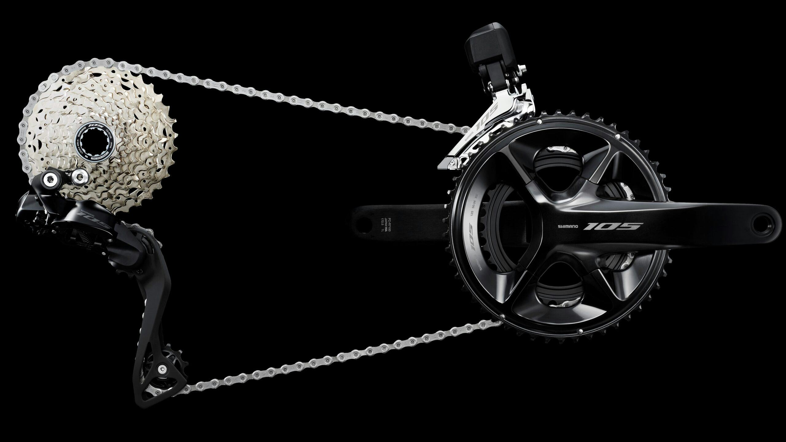 The Shimano 105 group set gets the ultimate upgrade to Di2 electronic shifting technology. – Photo Shimano 
