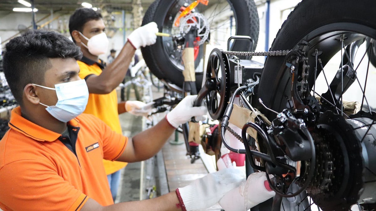 Sri Lanka’s bicycle industry is earning the much needed foreign currency. – Photo Satnam Singh