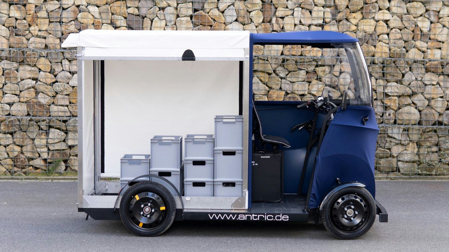 The Antric One is an auto-grade four-wheeled e-cargo bike that has been successfully piloted in Europe. - Photo Antric