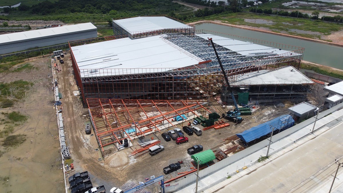 The group’s Lion Tyres Thailand (LTT) that opens in the beginning of 2023 is currently under construction. – Photo Vittoria