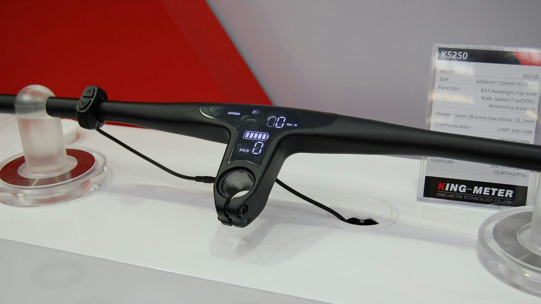 King-Meter was one of the first in the integrated display market, the K5250 as displayed at Eurobike  marks the company’s latest product. – Photo Bike Europe