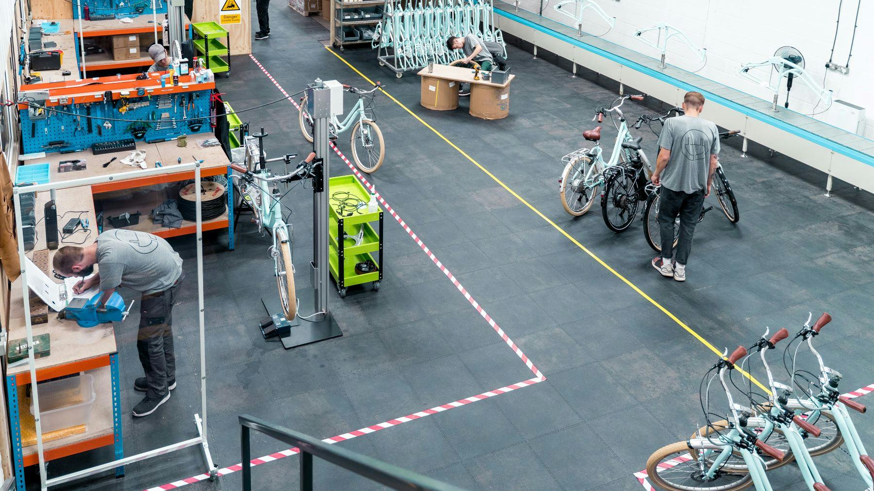 Volt’s factory in Milton Keynes has an annual capacity of 25,000 e-bikes. – Photos Volt Bikes