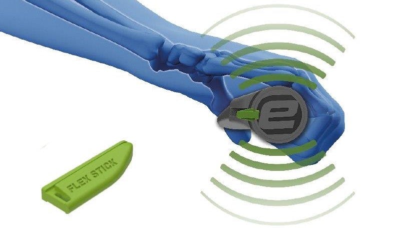 Two Flex-Sticks are offered; one in green (more damping) one red (less damping). – Photo Humpert