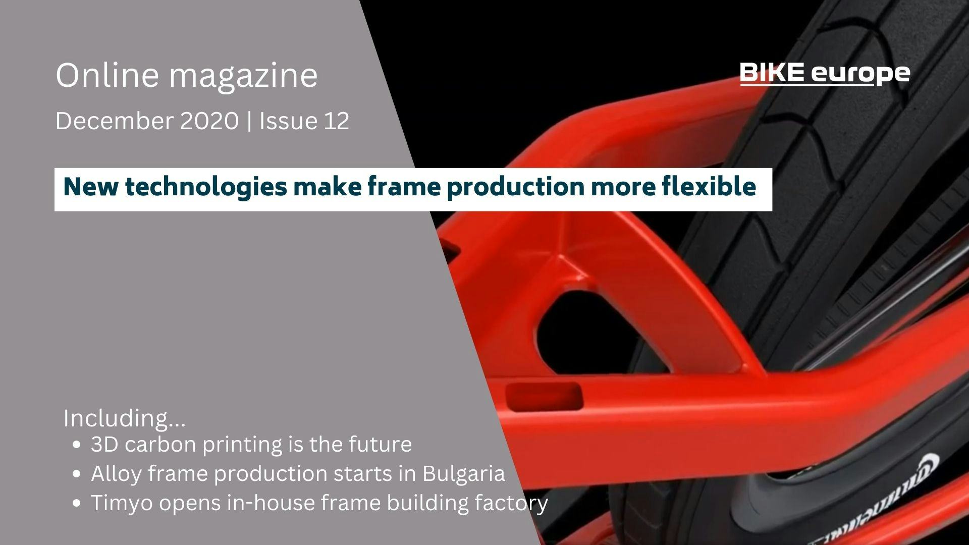 Online magazine: New technologies make frame production more flexible