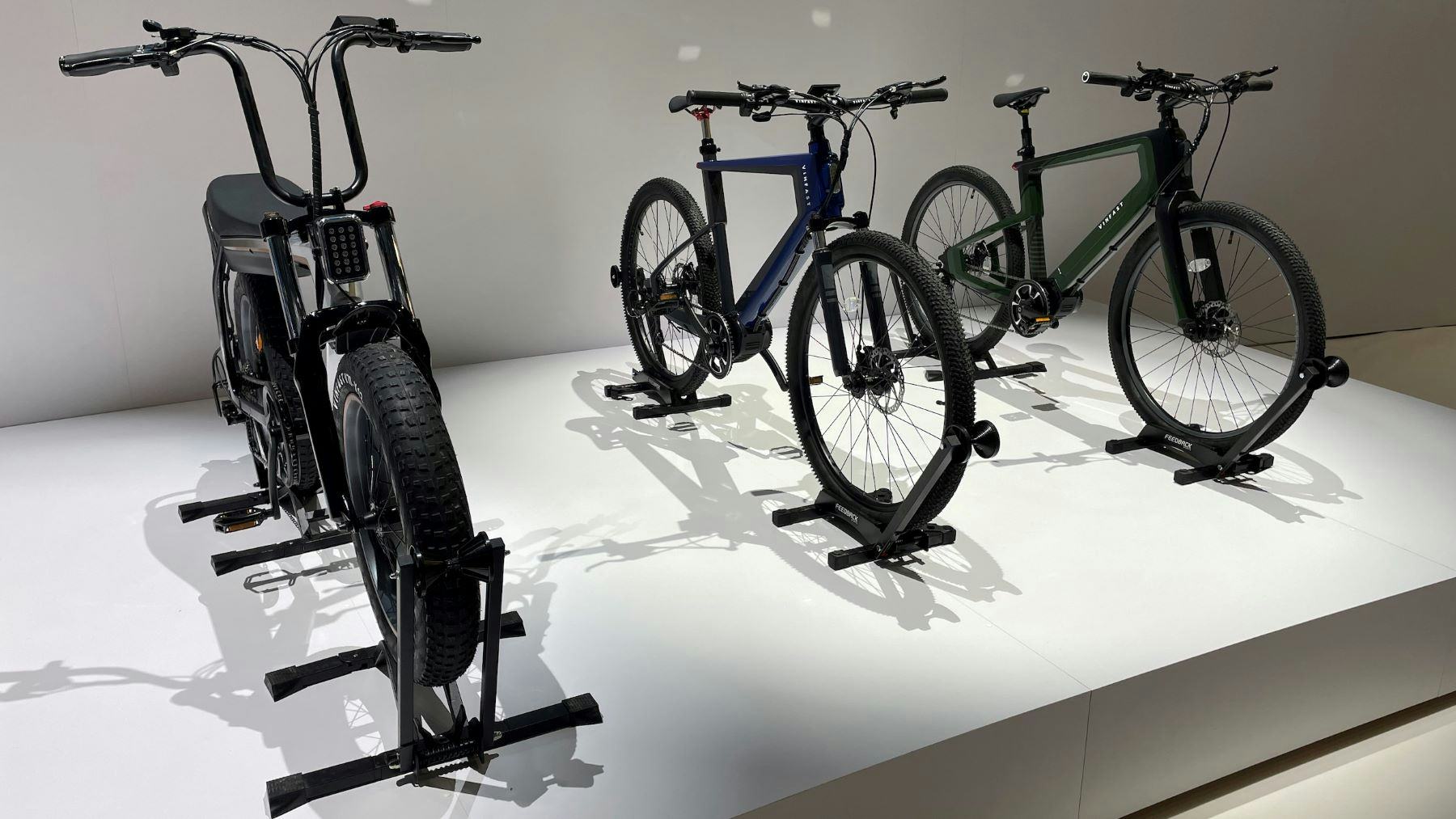 An increasing number of Asian manufacturers decided to exhibit at CES. One of those was the Vietnamese car manufacturer Vinfast who unveiled a range of concept e-bikes. – Photos Michel de Chavanon