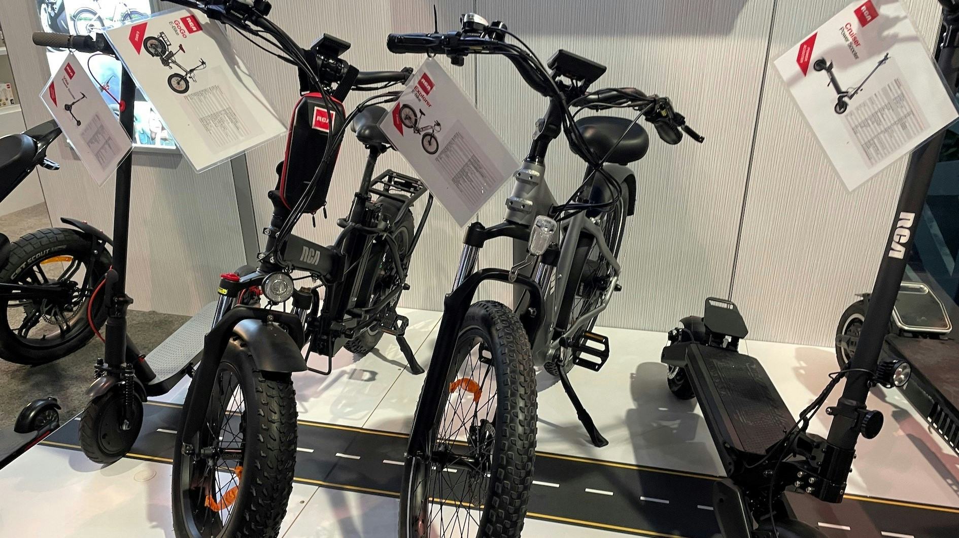 Well-known in the electronic business, RCA unveiled three e-bikes and four e-scooters at the CES. - Photo Michel de Chavanon