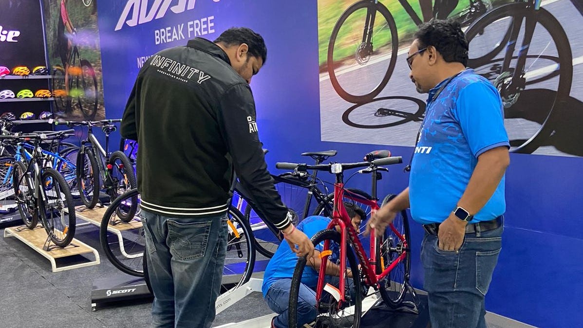 The Indian market has been maturing towards hi-end brands meaning that manufacturers like Scott were present at CFOSE in 2023 showing off their newest models. – Photo Satnam Singh