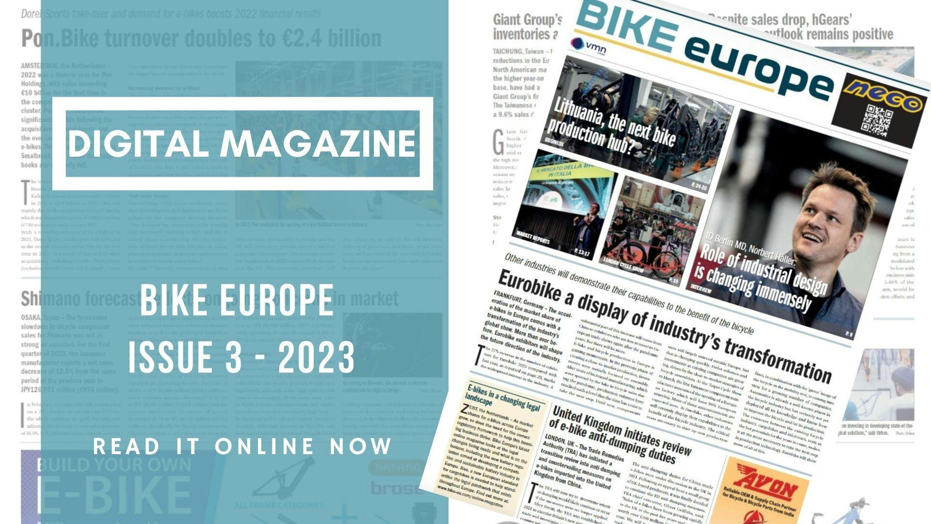 Bike Europe今年第三期數位版正式上線