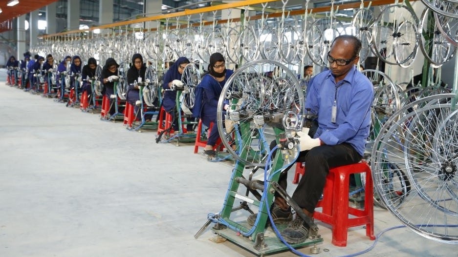 Bicycle exports from Bangladesh went down by 15.47% year-on-year in the fiscal year from July 2022 to June 2023. - Photo Rangpur Metal Industry