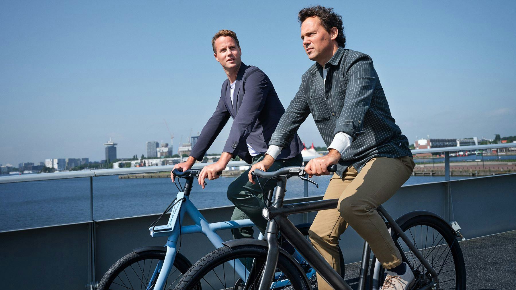 Ties (left) and Taco Carlier, the founders and owners of the VanMoof brand. - Photo Jan Schaeferbrug