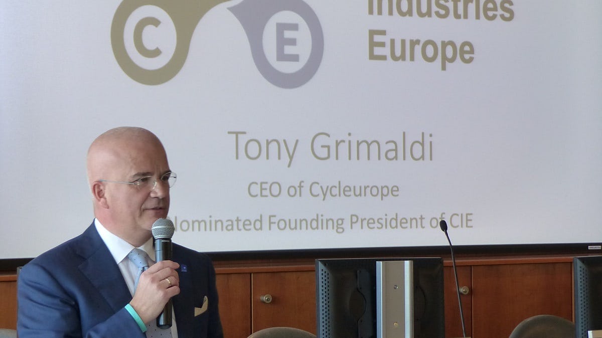 “Now it is time for the cycling industries to step up and take our share of the advocacy in Brussels,” said CIE President Tony Grimaldi 5 years ago. – Photo Bike Europe