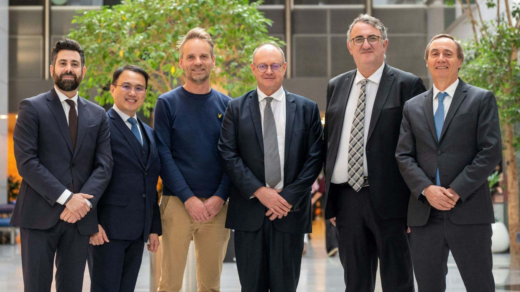 Newly appointed board members of CONEBI include, from Left to Right: CONEBI General Manager, Manuel Marsilio, Board Members Mr. Ben Kao, Mr. Remco Tekstra, Mr. Didier Morelle, Mr. Bayram Akgul and Mr. Pedro Araújo (Missing from the photo are CONEBI President Erhard Büchel and Board Member Mr. Massimo Panzeri) - Photo CONEBI