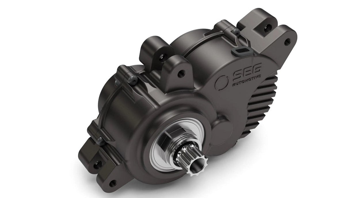 The SEG Automotive drive for e-bikes weighs less than 2.6 kg. – Photo SEG Automotive