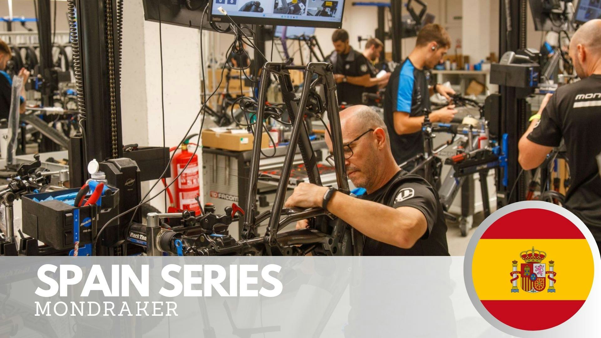 All Mondraker bikes are assembled on single workstations by hand at the company headquarters in Elche. - Photos Dieter Wertz