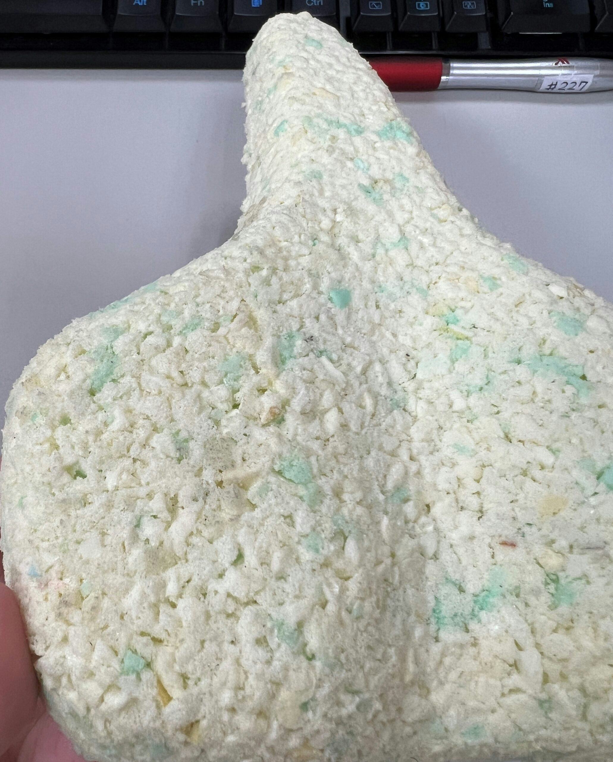 Foam waste used from another saddle’s production 