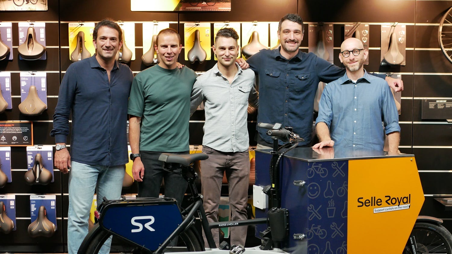 Pietro Tomasella, Bernardo Fiorini, Chris Ballard, Patrick Gore and Fabio Rigato (left to right). – Photo Selle Royal Group