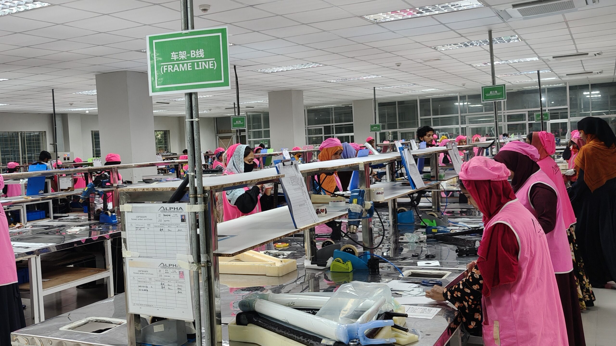 “The stable workforce in Bangladesh is key to producing bicycle products in huge volumes,” explains Jacky Yu, Business Division Head of PMG/ACT. – Photo PMG/ACT