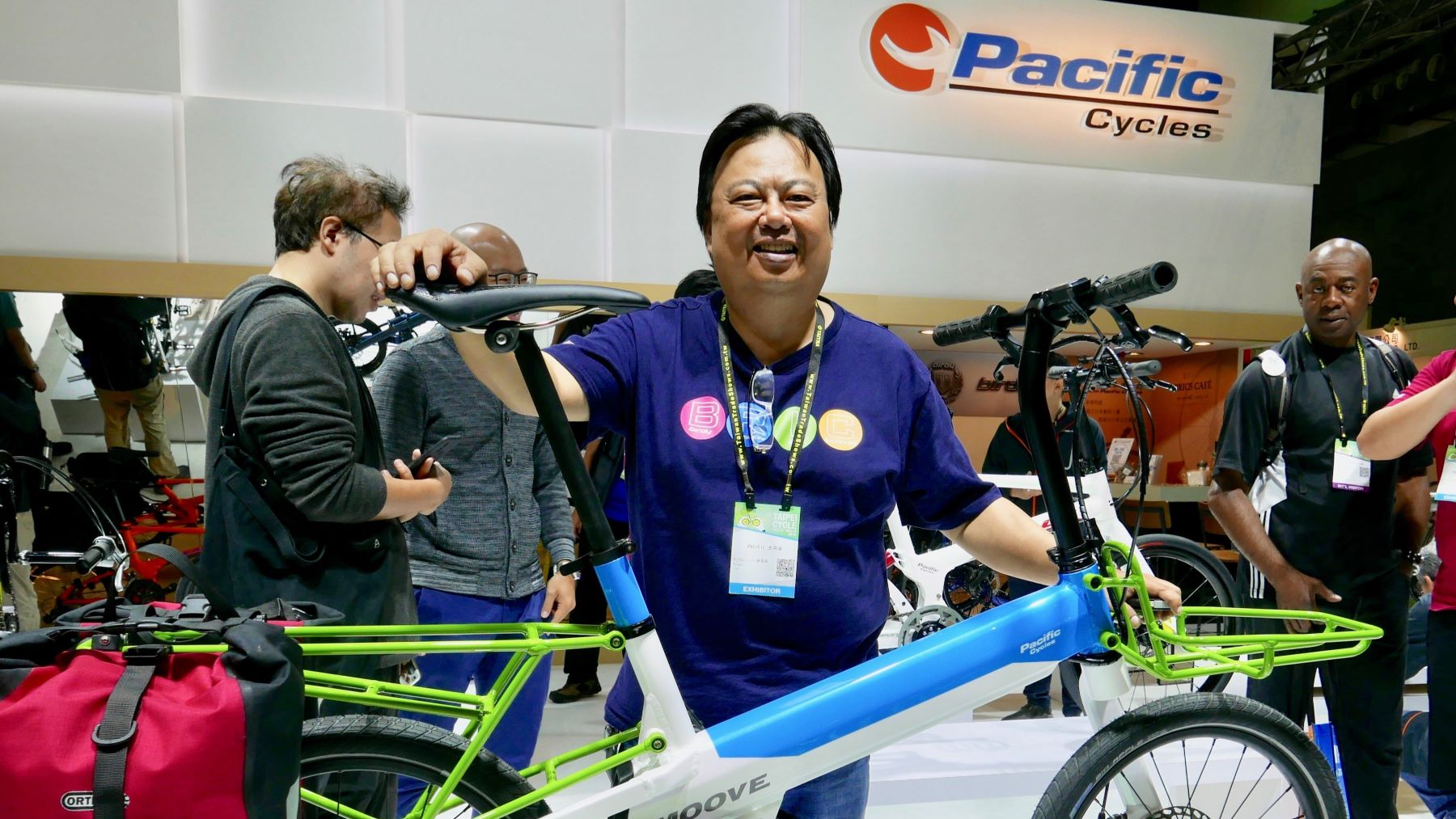 In Memoriam: Pacific Cycles President Michael Lin (here at his booth at Taipei Cycle Show). – Photo Jo Beckendorff