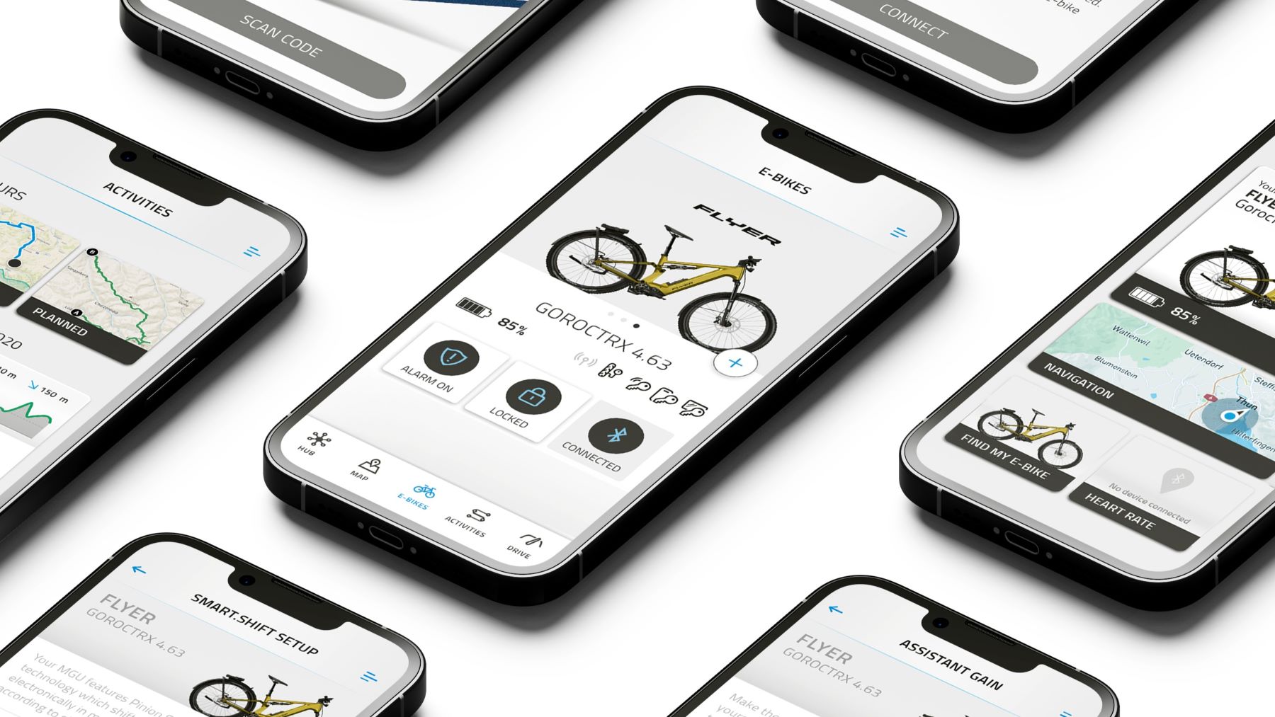 Biketect的FIT系統將多間製造商的電子元件整合成一個「最佳級」系統，為電動自行車製造商、零售商及消費者提供彈性智慧型解決方案。照片來源／BRP