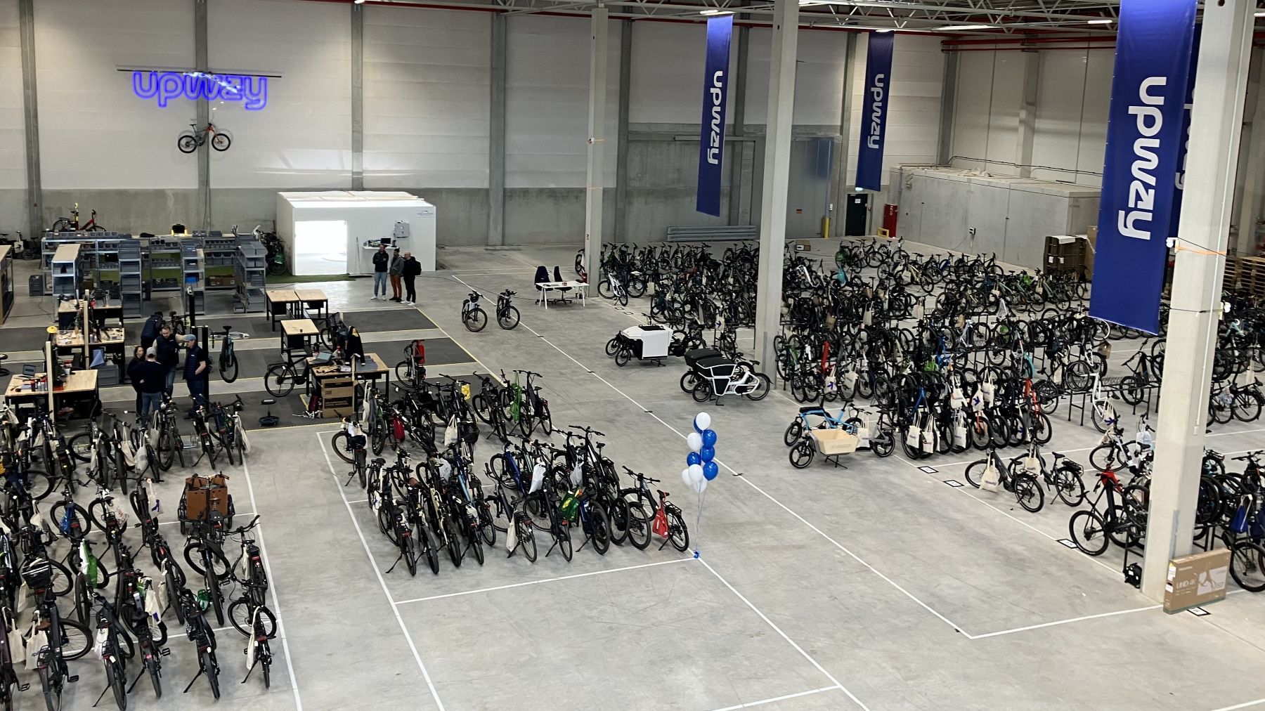 The new e-bike refurbishment operation in Düsseldorf marks Upway’s fourth facility in Europe. – Photos Bike Europe