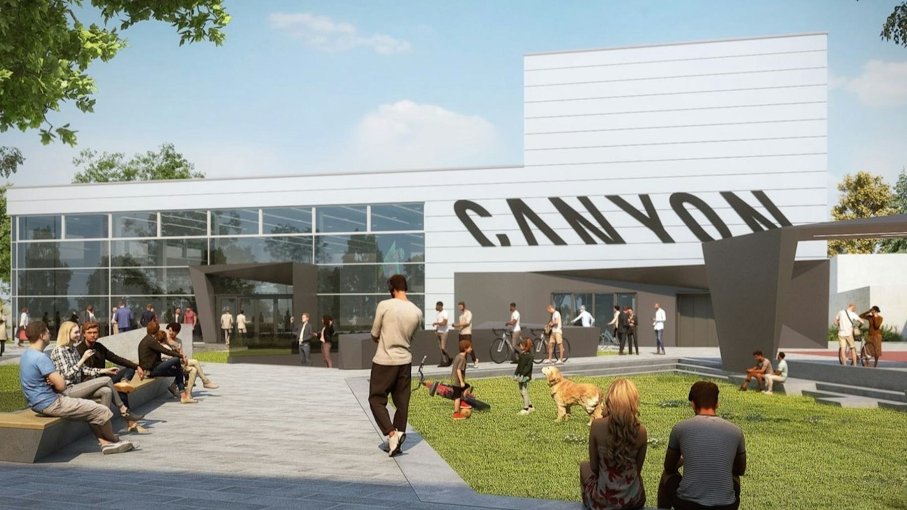 在母公司GBL宣布投資價值減損不久後，Canyon位於德國Koblenz園區（Canyon Campus）內的電動自行車體驗中心便舉行動土典禮。照片來源／Canyon