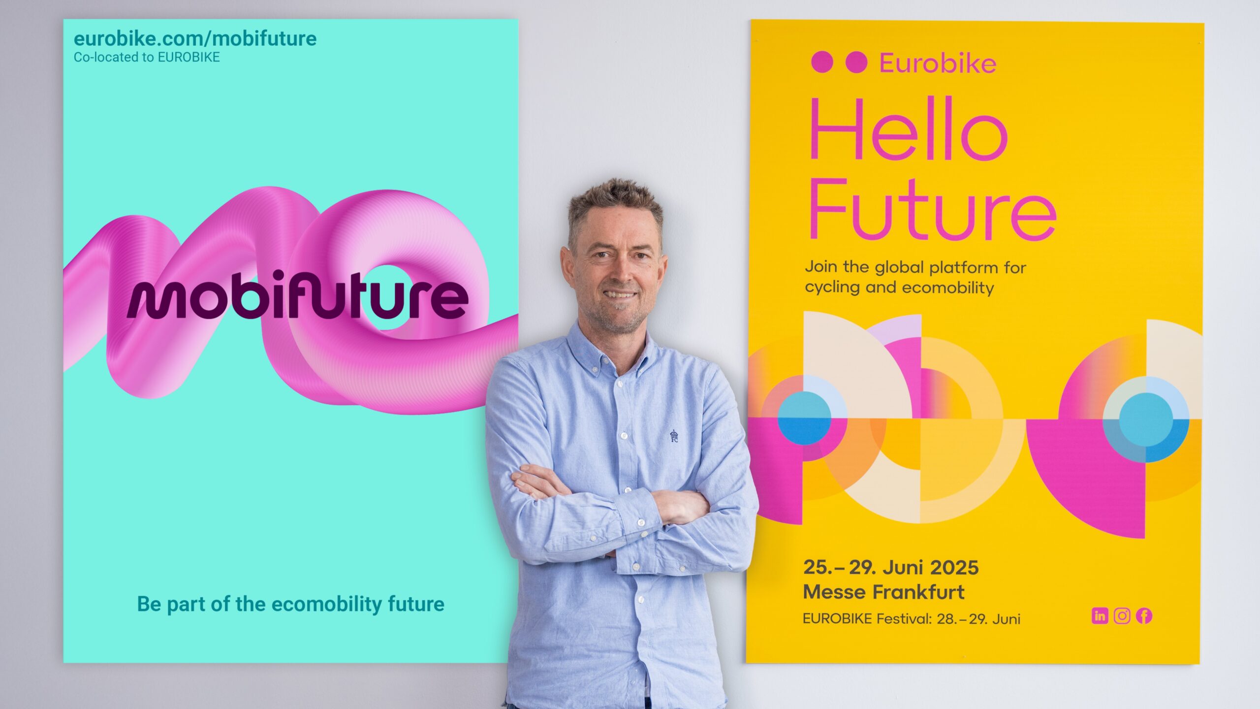 At the official opening, Fairnamic Managing Director Stefan Reisinger talked about the future of Eurobike and the new sister brand mobifuture, which will focus more on mobility. Photo Bike Europe