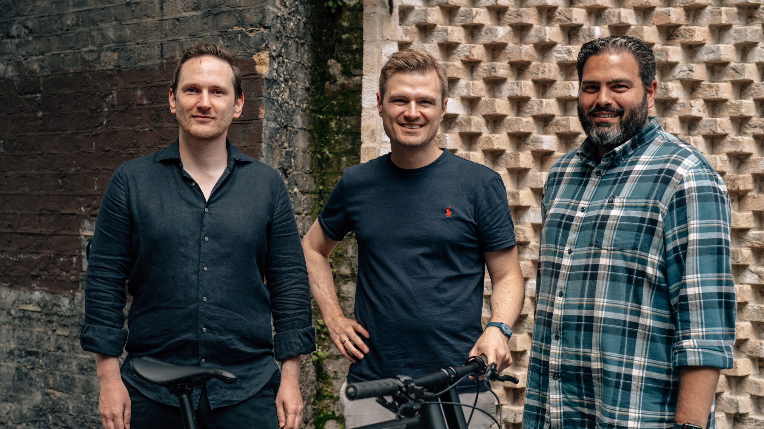 The Laka leadership team from left to right: Jens Hartwig, CPO and co-founder, Tobias Taupitz, CEO and co-founder, and Ben Allen, CTO and co-founder. – Photo Laka