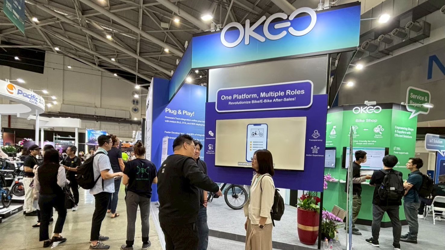 Taiwanese IT specialist OKGO claims that the first fully demonstrable solution for the battery passport was on display at the OKGO and Greenway booths during Eurobike. - Photos OKGO