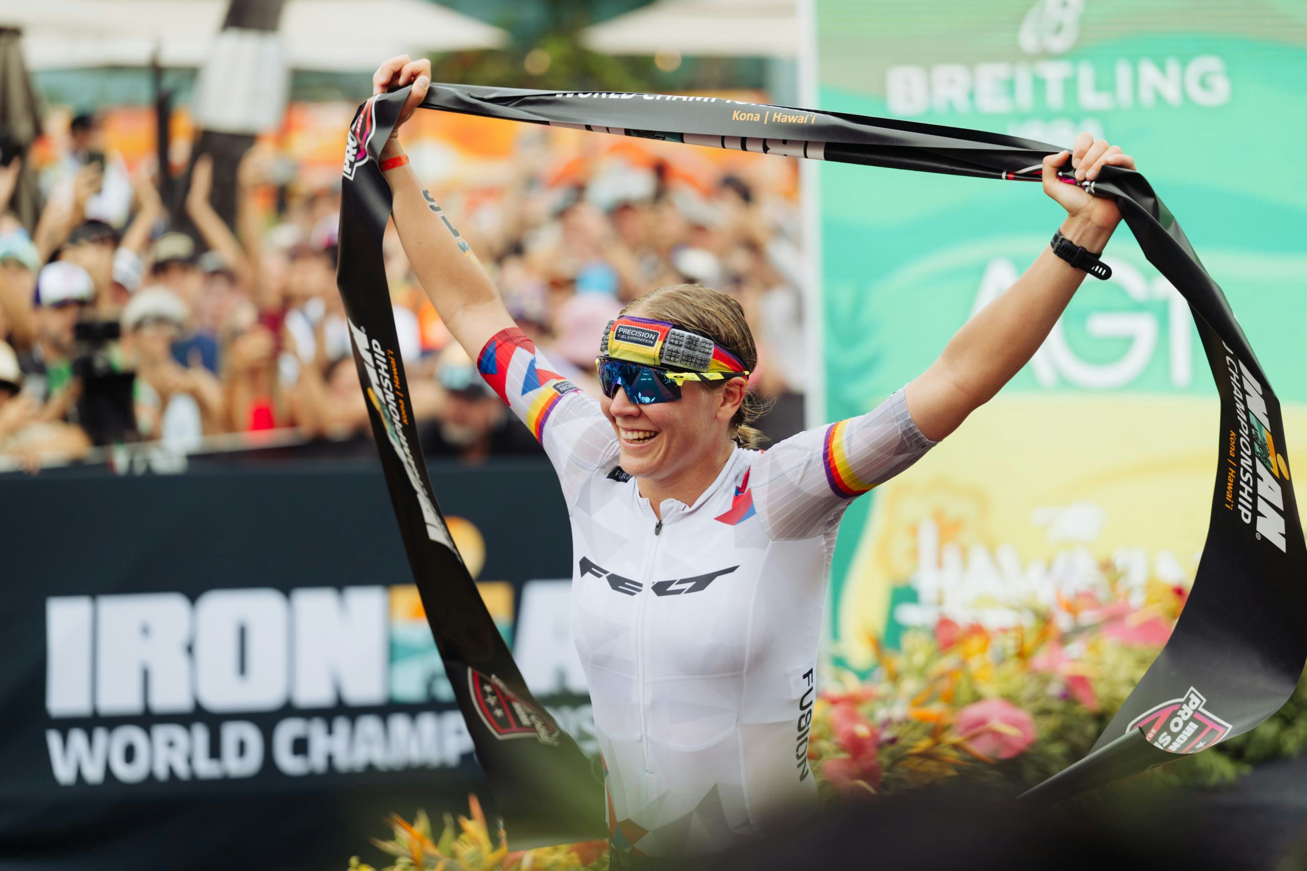 The Norwegian athlete Solveig Løvseth, winner of the IRONMAN World Championship title in Kona.