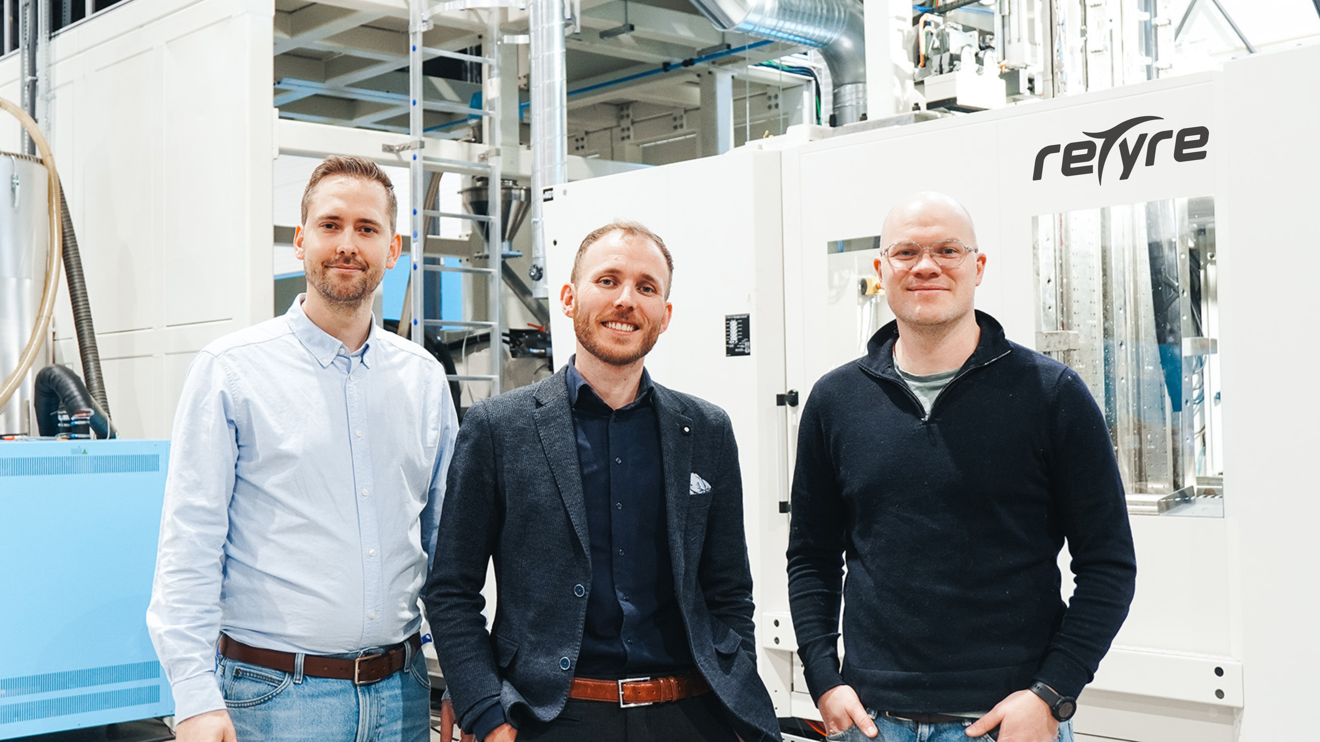 Founded by Alexander Gjørven (left), Paul Magne Amundsen (middle) and Sigmund Andenes (right), reTyre is positioning itself as more than a greener alternative. – Photo reTyre