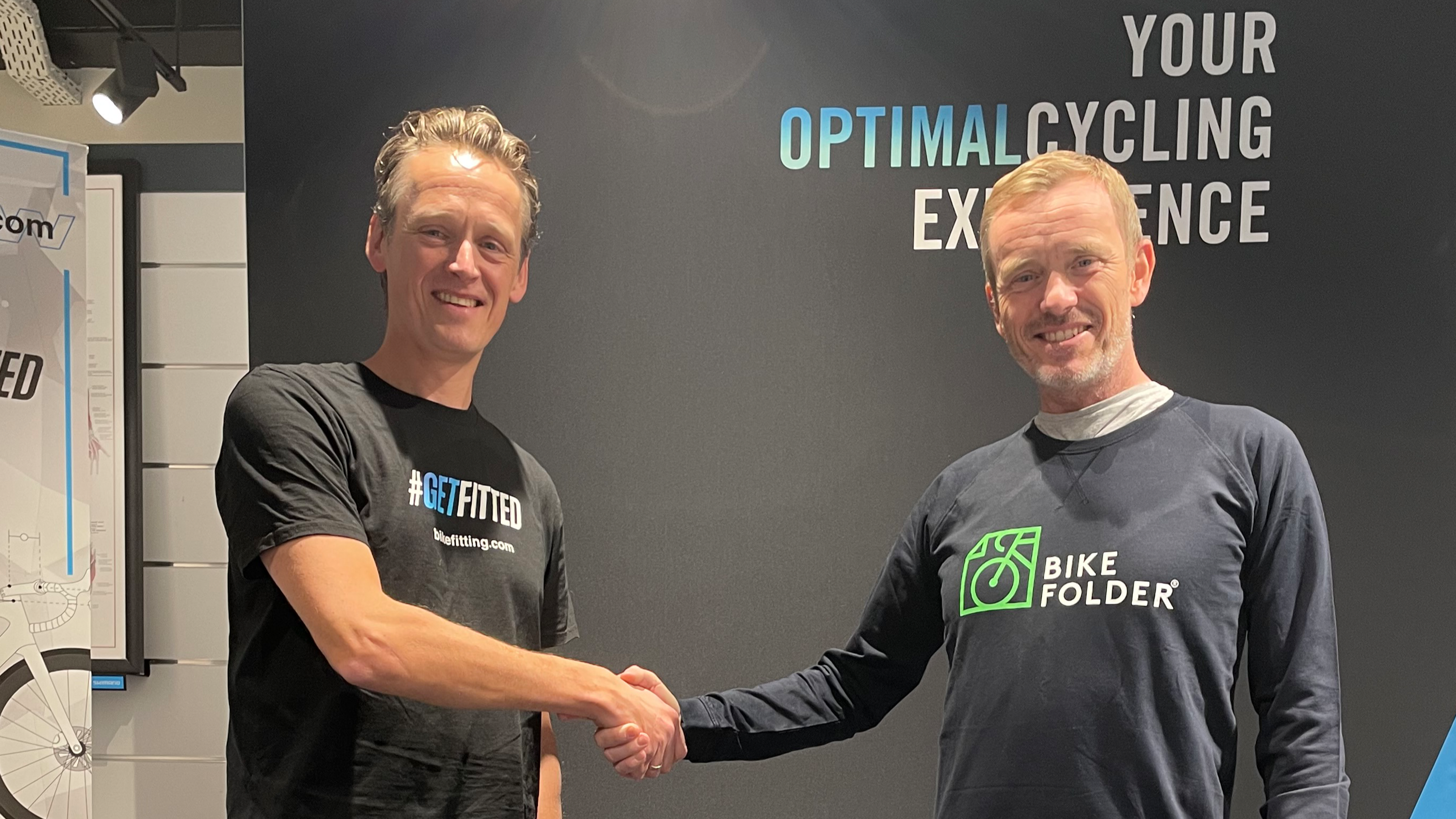 Peter Slijkhuis (left), Commercial Manager at Bikefitting.com, and Sondre Norland, CEO of BikeFolder. – Photo Shimano