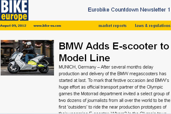 Bike Europe Newsletter Eurobike