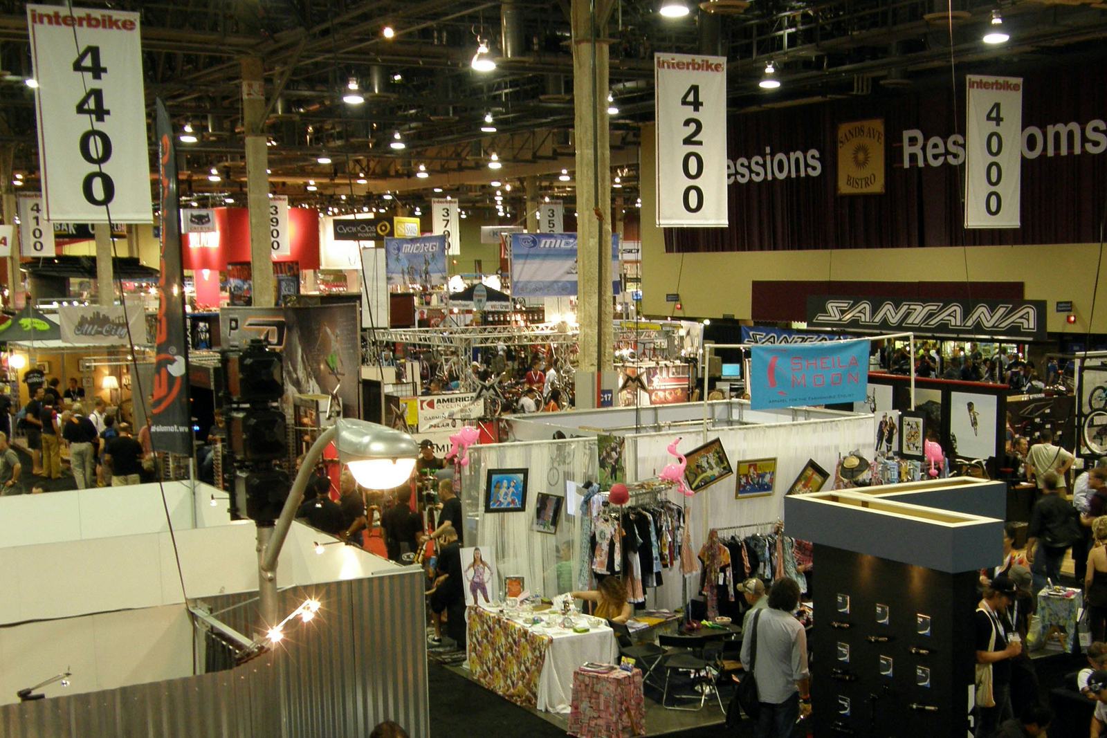 Exhibitors at the Interbike bicycle show
