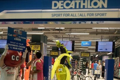 The next Decathlon shop is located in Beirut, Lebanon.