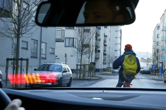 The Volvo radar detects objects in front of the car. - Photo Volvo