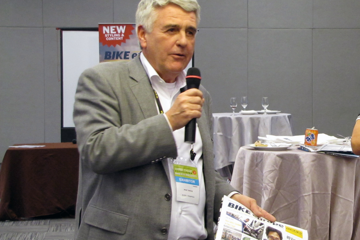 在Bike Europe為重新設計的雜誌所舉辦的雞尾酒會上-Accell執行長René Takens表示：「如何在整個供應鏈上創造更大的靈活性是目前自行車產業所面臨最大的挑戰。」 - Photo Bike Europe 
