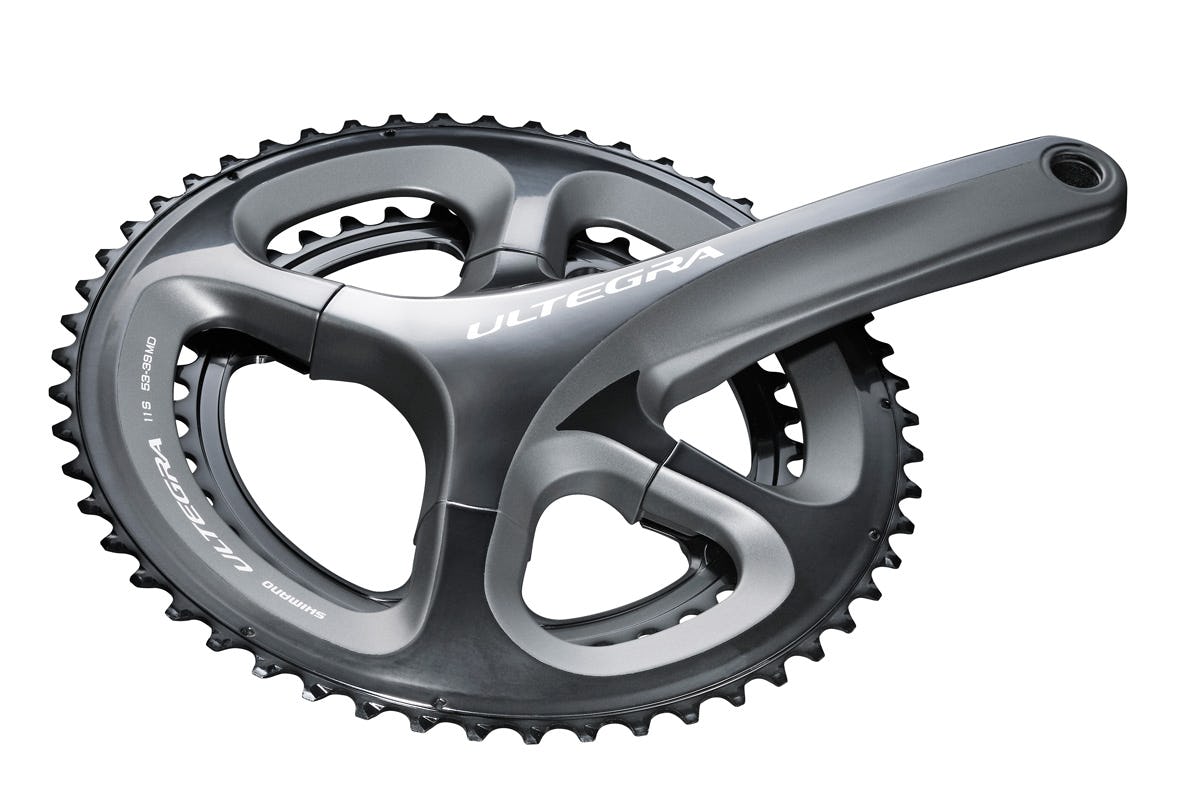The cranks of the Ultegra 11-speed share the same 4 arm design as its Dura-Ace counterpart. - Photo Shimano