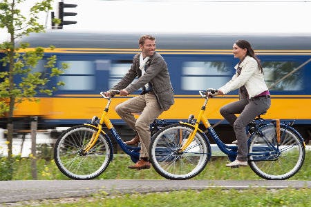 The public transport bike is a familiar feature in the Dutch street scene. - Photo OV Fiets
