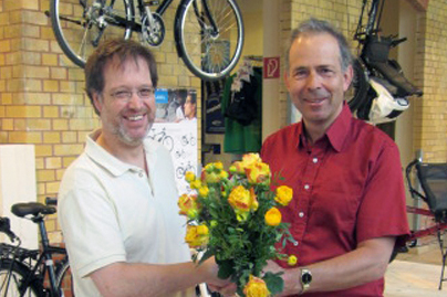 Jürgen Tschentscher (left) welcomed by Albert Herresthal, Chairman of the VSF. - Photo VSF