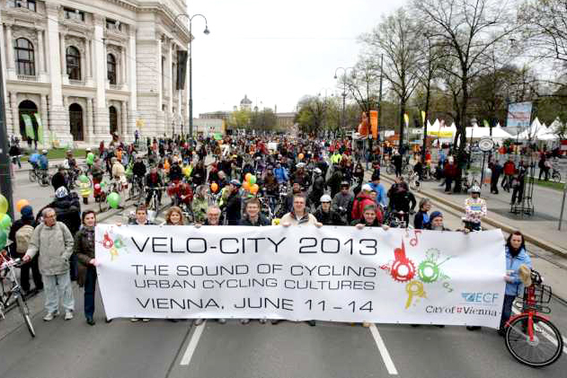 Earlier today Velo-city 2013 was officially inaugurated by the Mayor of Vienna, Michael Häupl. - Photo Velocity