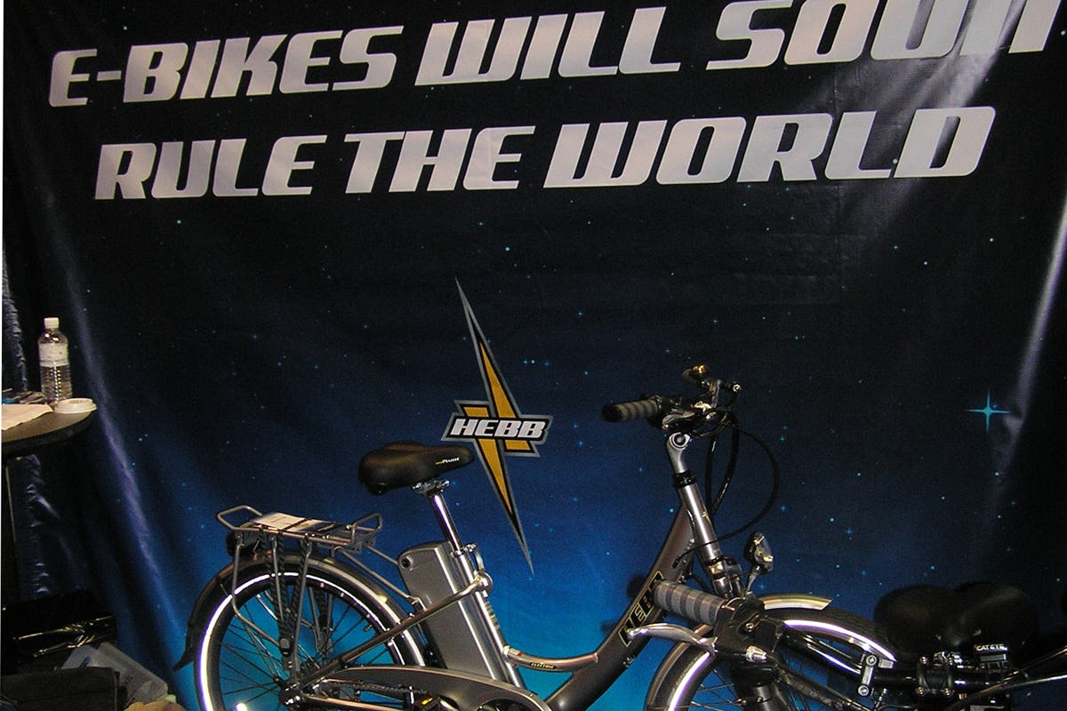 幾年前Interbike的照片；除了中國和歐盟外，電動自行車也在美國生根了。- Photo Bike Europe
