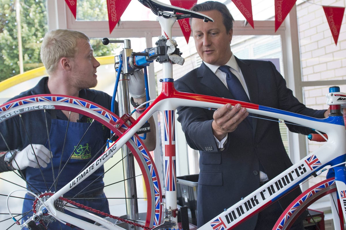Prime Minister David Cameron has been well known as a cycling enthusiast. – Photo Crown Copyright