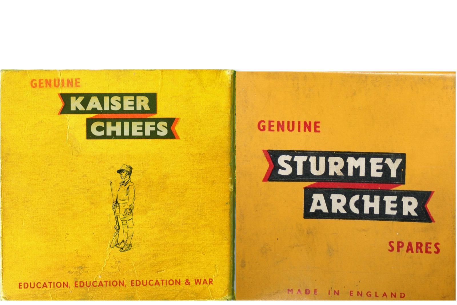 Kaiser Chiefs new logo alongside Sturmey-Archer logo. A blatant copy, says the renowned supplier of bike parts. – Photo Sturmey Archer