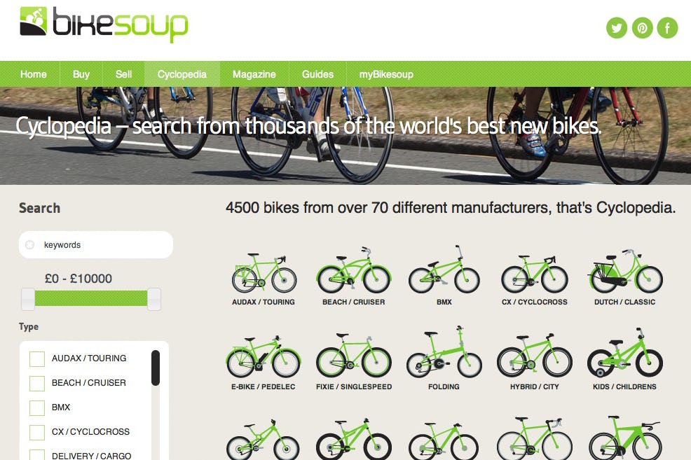 Bikesoup.com is to offer dealers a platform against webshops like ChainReaction and Wiggle. – Photo Bikesoup