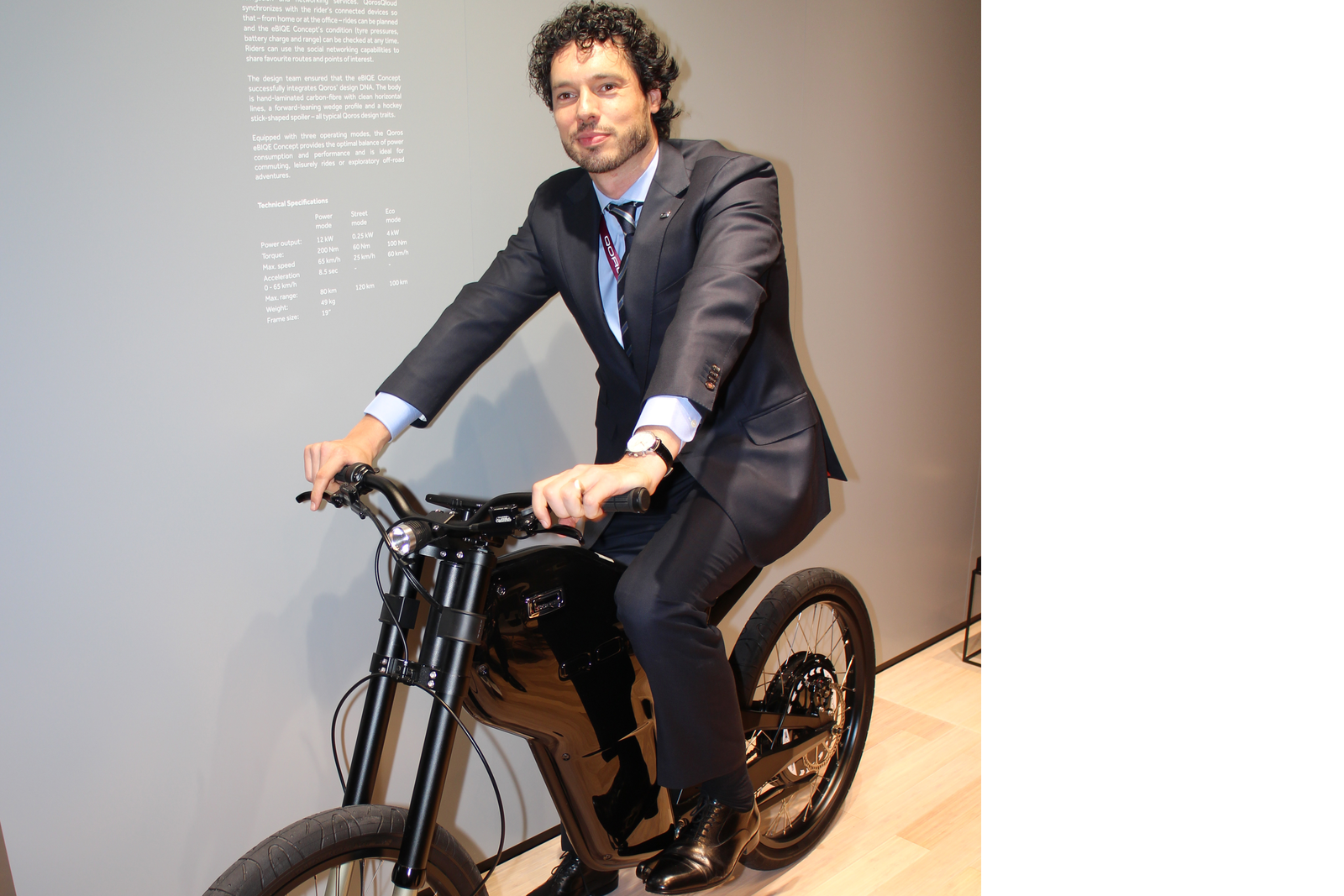 “We designed the eBIQE Concept with our modern metropolitan customers in mind,” said Gert Hildebrand, Executive Director of Design at Qoros. – Photo Bike Europe