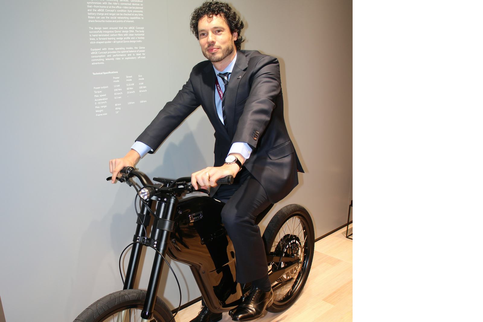 Qoros執行設計總監Gert Hildebrand說：「這輛eBIQE Concept電動自行車是我們專為現代都會消費者所設計的。」– Photo Bike Europe