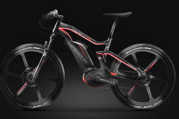 The world’s first full suspension; full carbon e-MTB with mid-motor from Haibike will be launched at the upcoming Eurobike Show. – Photo Haibike