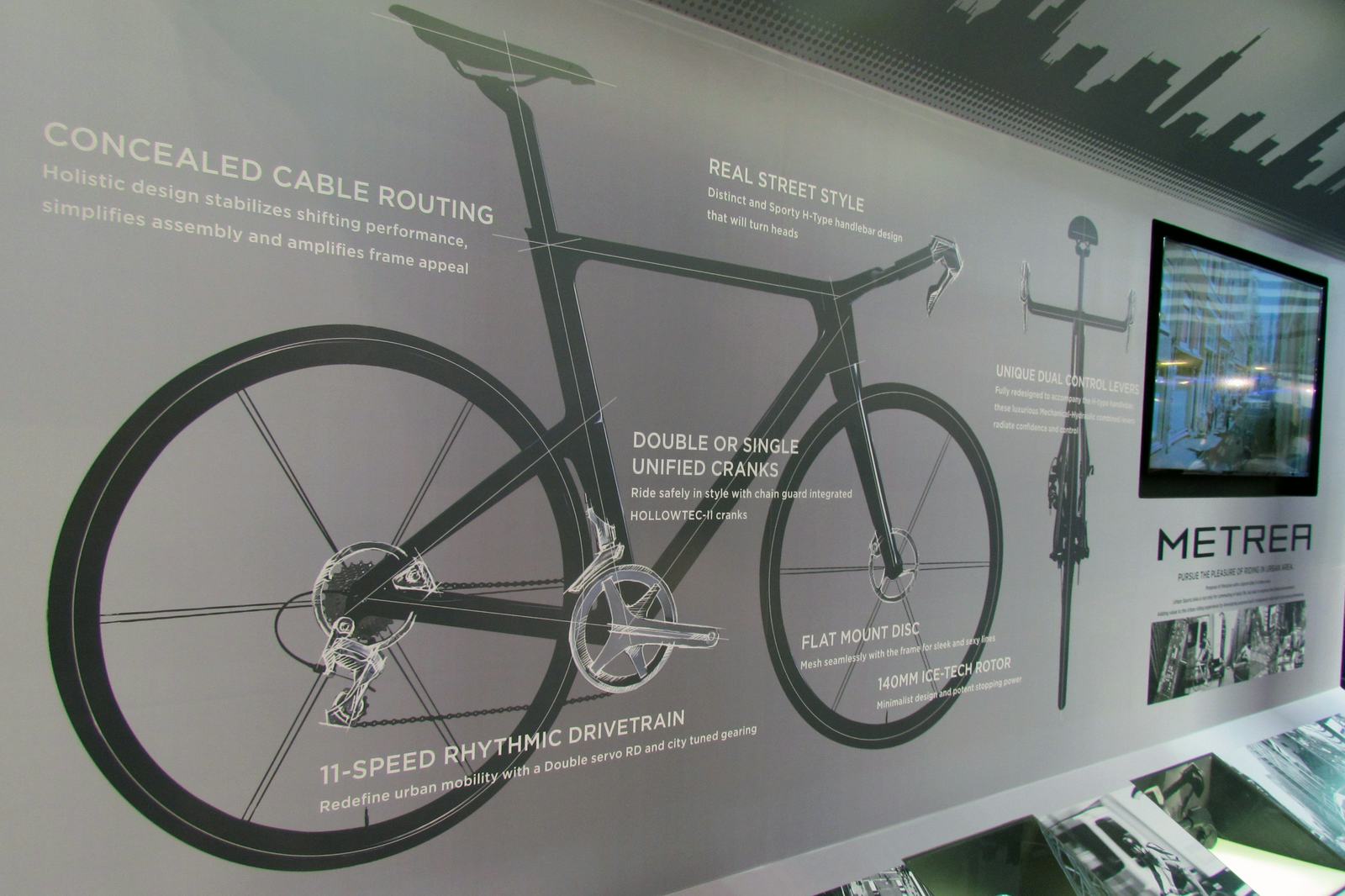 Shimano presents the Metrea groupset targeting a new bike category called Urban Sports Bikes. – Photo Bike Europe