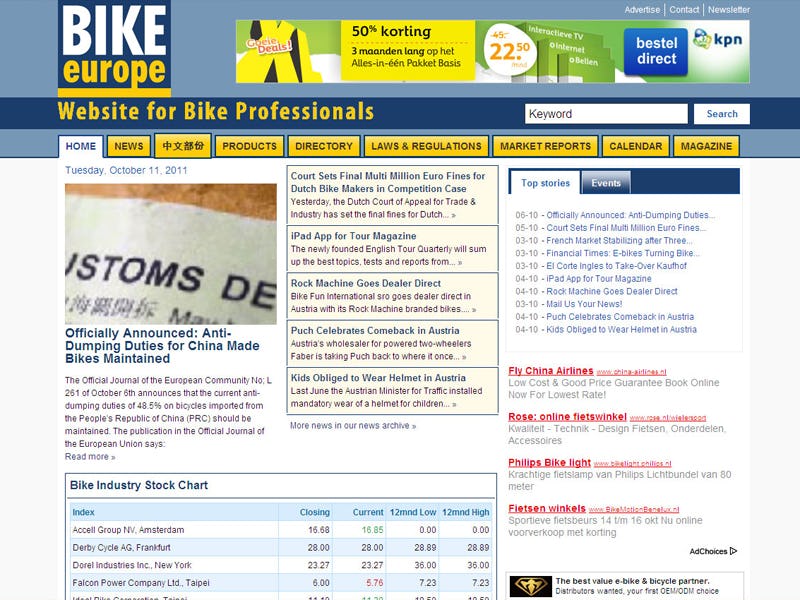 Welcome to Bike Europe's New Website